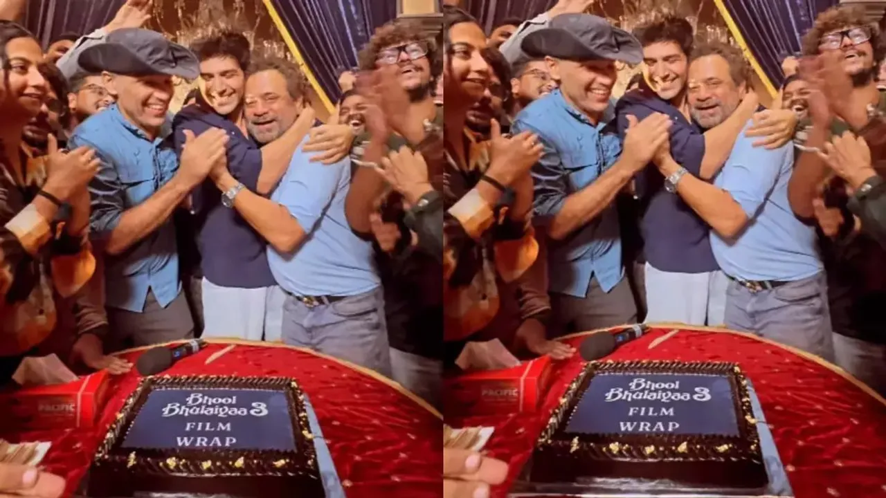 Actor Kartik Aaryan wrapped shooting for his upcoming horror-comedy 'Bhool Bhulaiyaa 3' on Thursday.