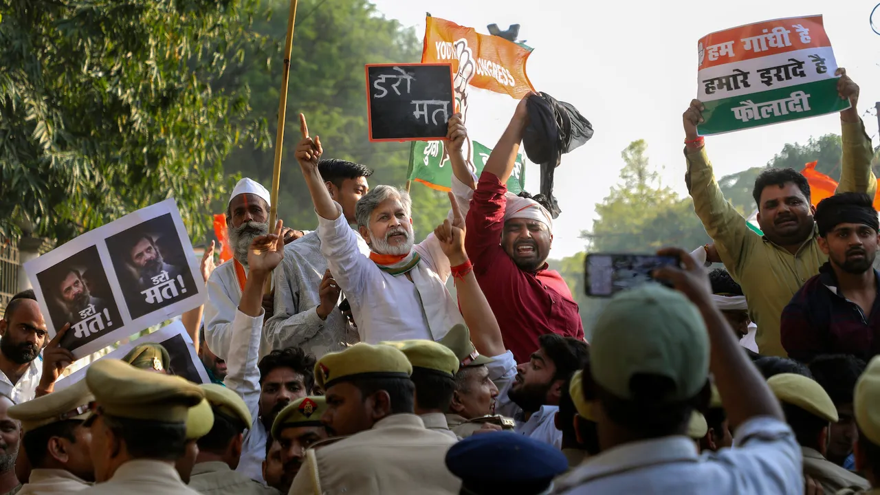 Congress protest against Rahul Gandhi's conviction