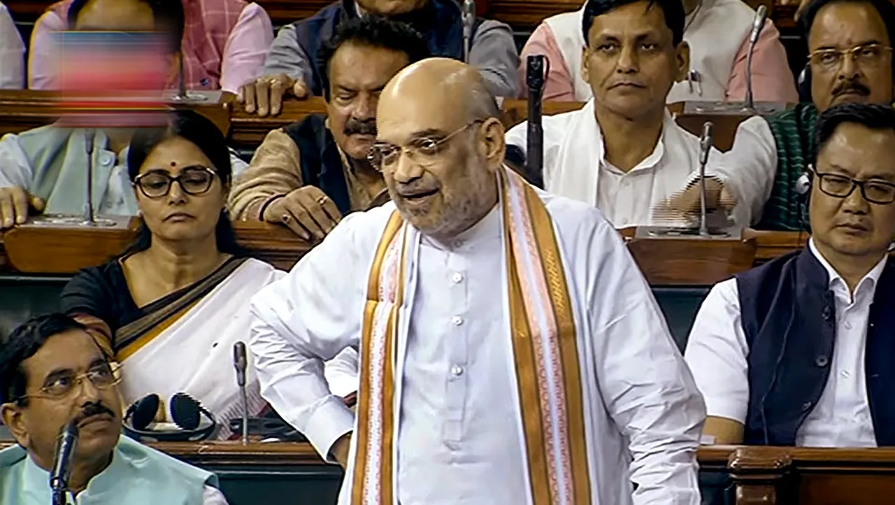 Union Home Minister Amit Shah participates in the discussion on the Motion of No-Confidence in the Lok Sabha