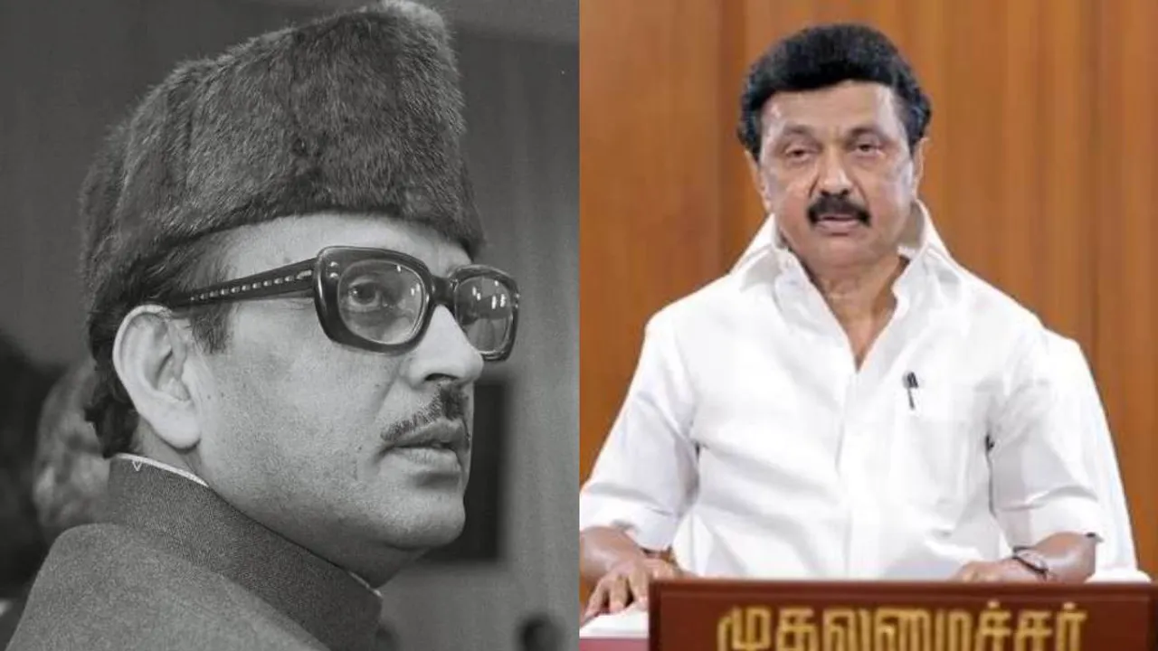 V P Singh's statue M K Stalin