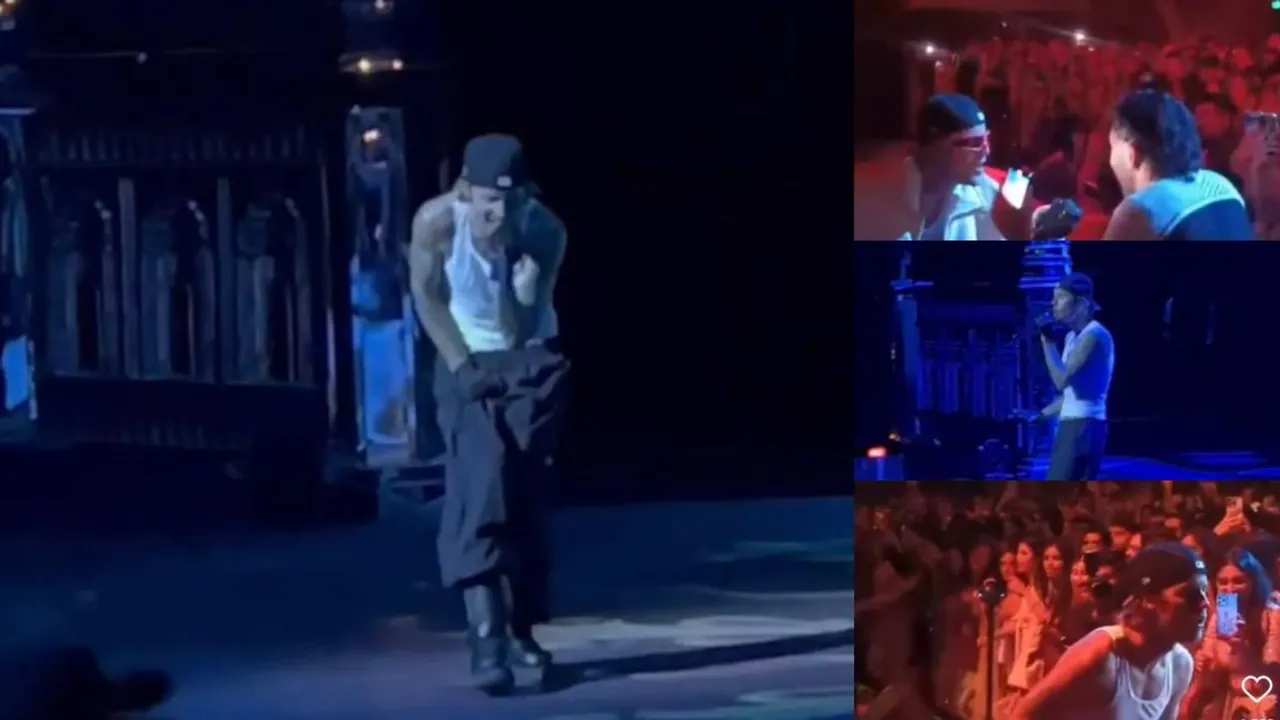 Justin Bieber performing at the pre-wedding festivities of billionaire Mukesh Ambani's son Anant Ambani and his fiancee Radhika Merchant