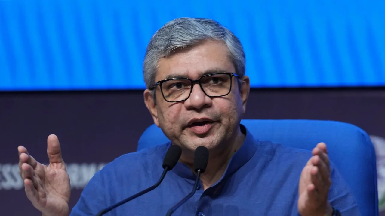 Union Minister Ashwini Vaishnav briefs the media over Cabinet decisions, in New Delhi, Wednesday, Aug. 28, 2024.