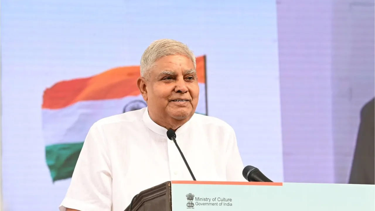 Vice-President Jagdeep Dhankhar at Har Ghar Tiranga campaign, in New Delhi