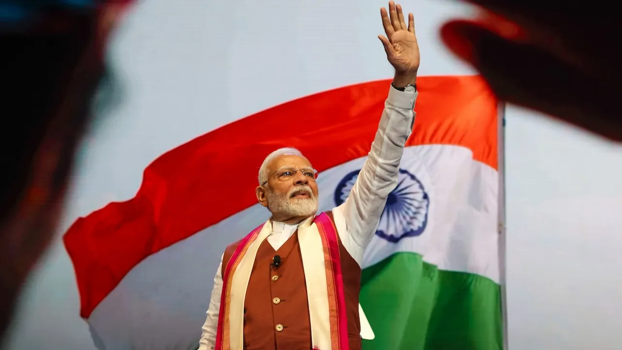 Prime Minister Narendra Modi during an Indian community event, in New York, USA, Sunday, Sept. 22, 2024.