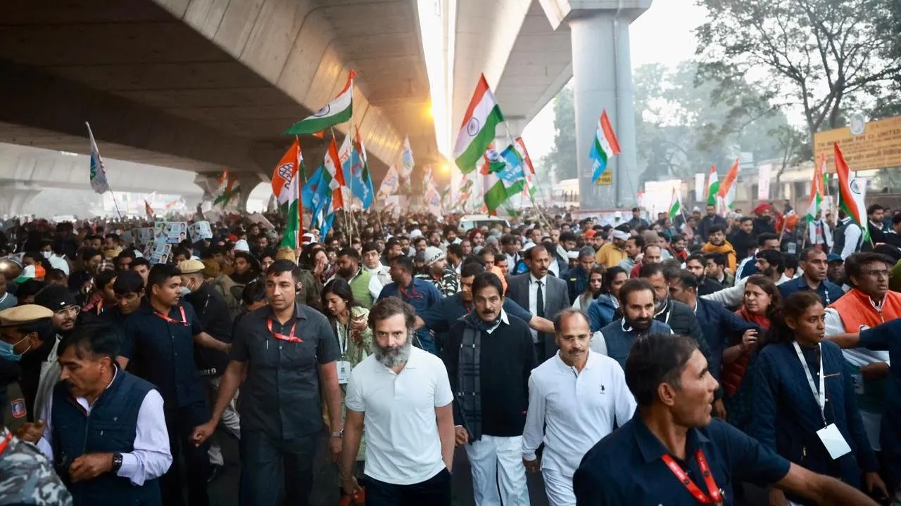 Rahul Gandhi's Bharat Jodo Yatra in Delhi