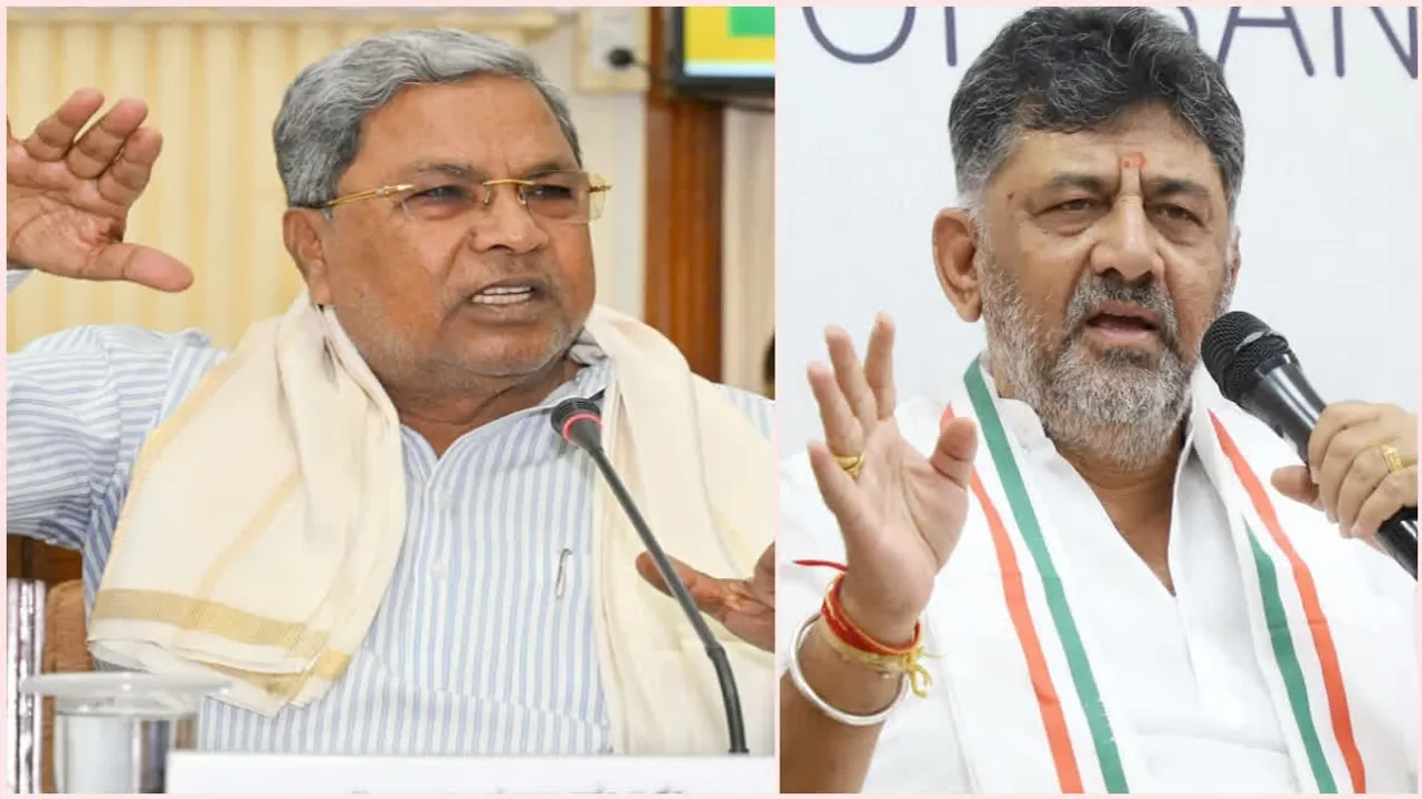 Karnataka Chief Minister Siddaramaiah and deputy CM Shivakumar