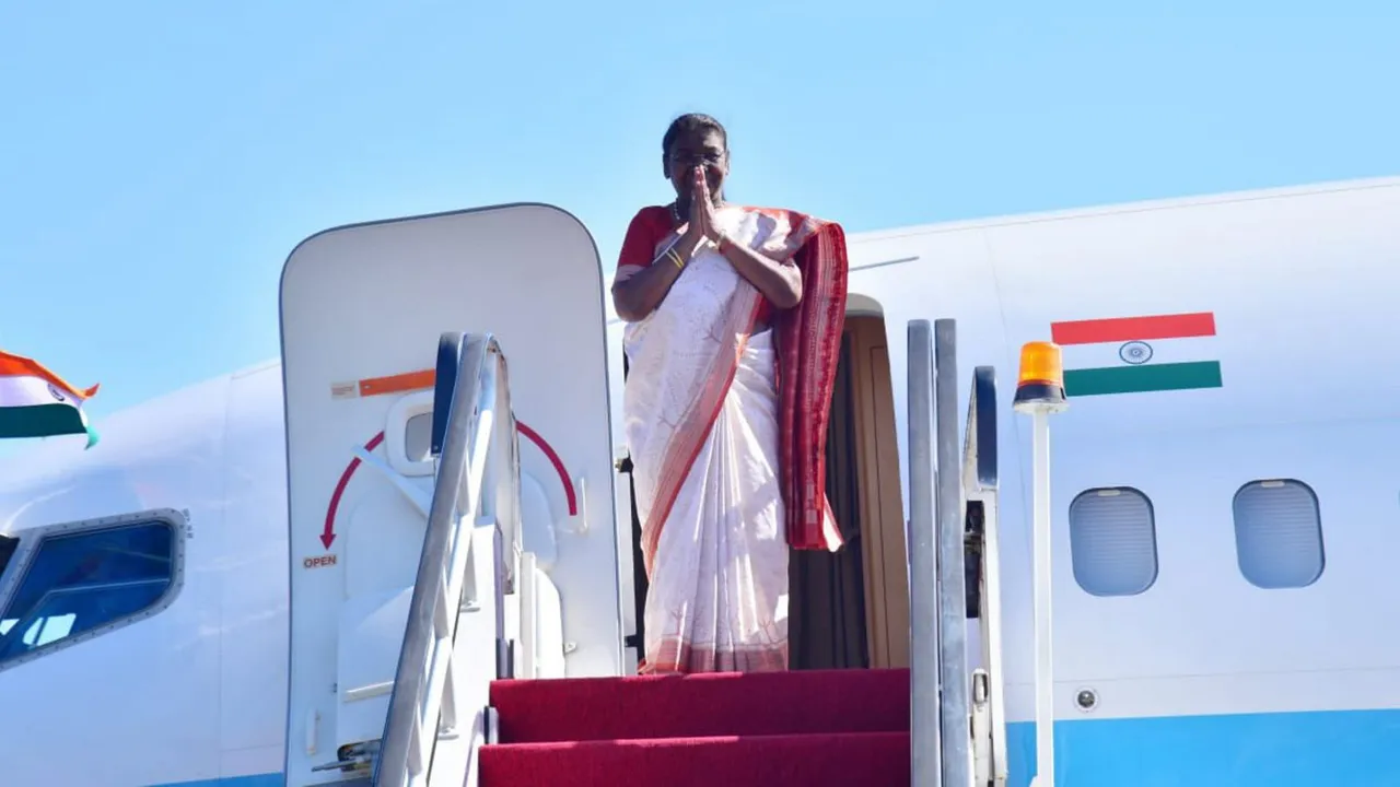 President Droupadi Murmu departs from Timor-Leste.