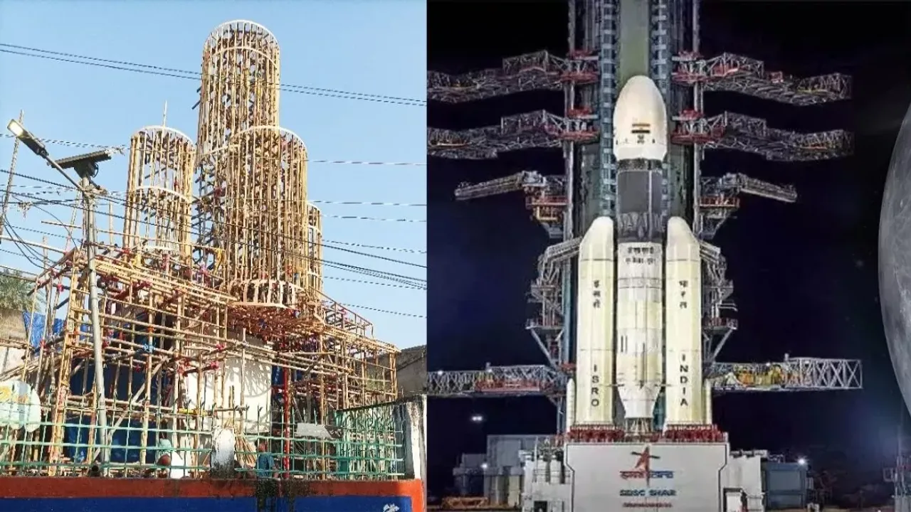 Durga Puja pandal chandrayaan 3 theme.jpg