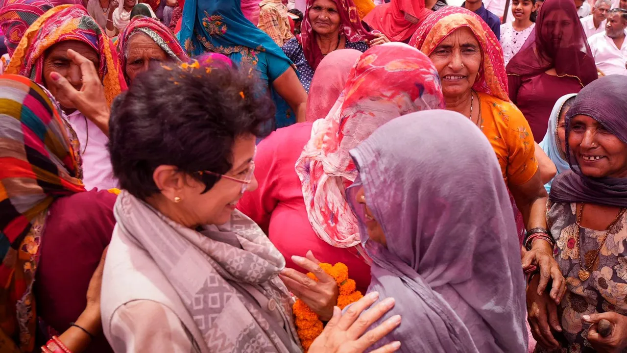 AICC General Secretary and party candidate Kumari Selja during her campaign for Lok Sabha elections, on Saturday, May 5, 2024