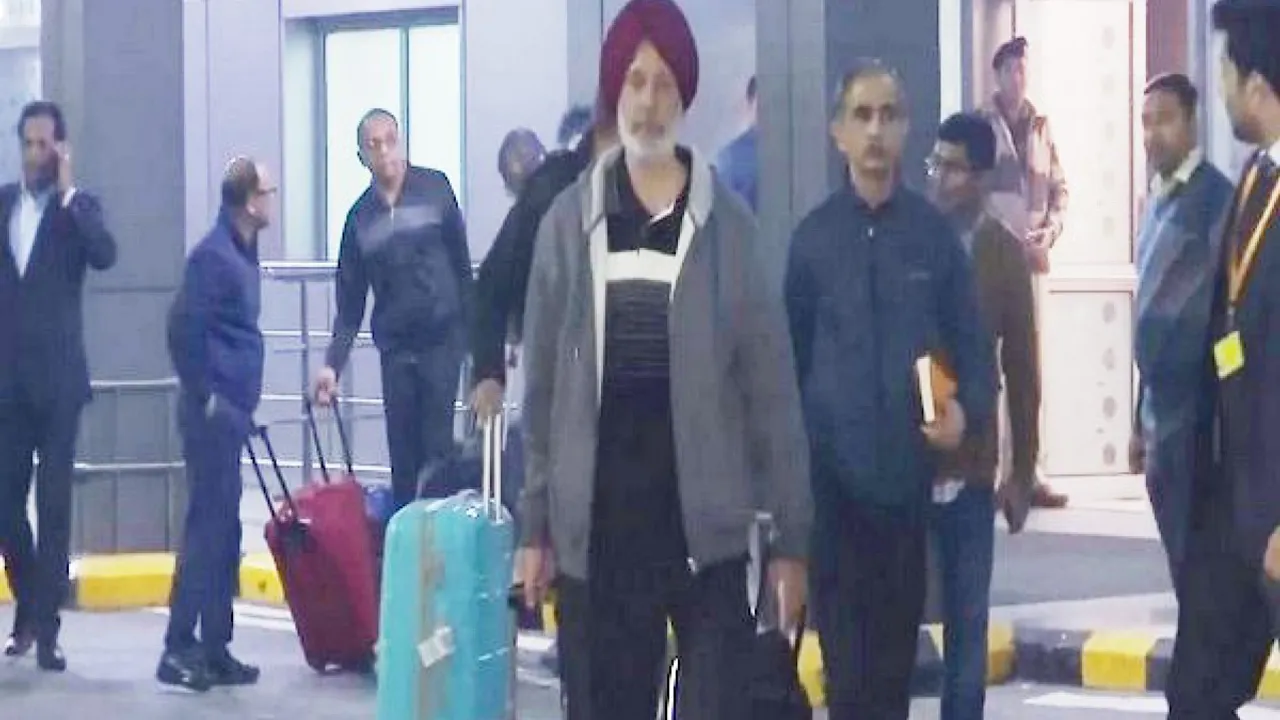 Seven out of the eight Indian ex-Navy veterans return to India. Powered By VDO.AI Video Player is loading. PlayUnmute Fullscreen
