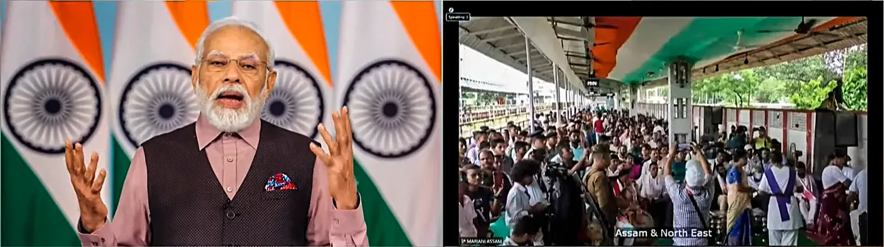 Prime Minister Narendra Modi lays the foundation stone for redevelopment of 508 railway stations via video conferencing, Sunday