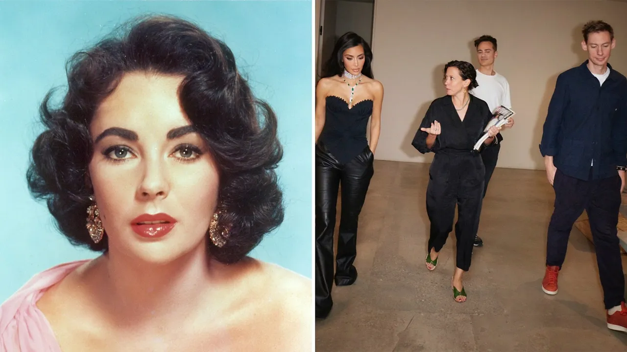 Kim Kardashian and Elizabeth Taylor