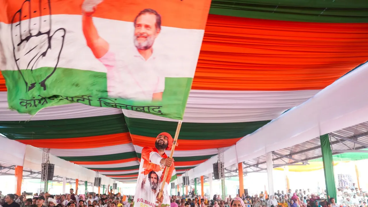 Congress flag Congress party supporter