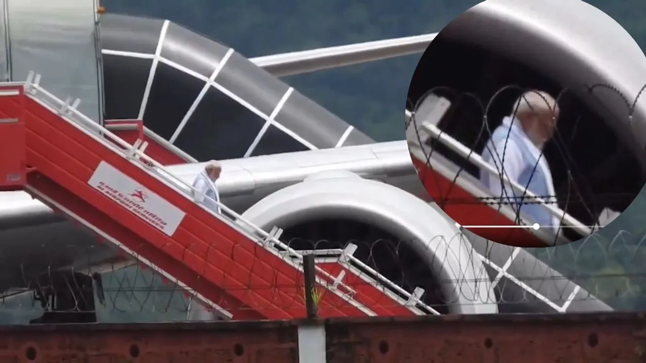 PM Modi arrives in Kannur, Kerala, on his way to landslides-hit Wayanad