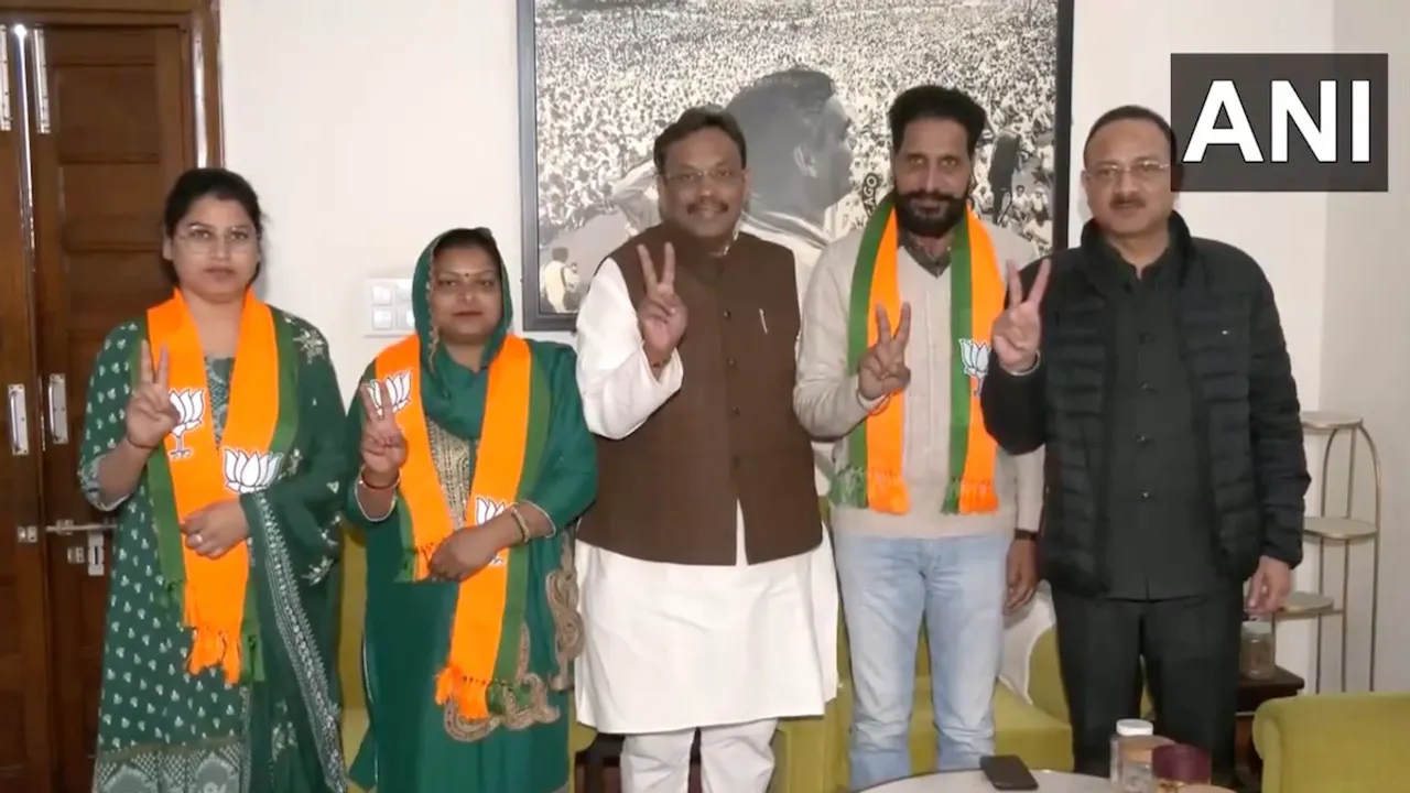 Three Aam Aadmi Party Chandigarh councillors Punam Devi, Neha Musawat, and Gurcharan Kala joined the BJP in the presence of party National General Secretary Vinod Tawde, in Delhi