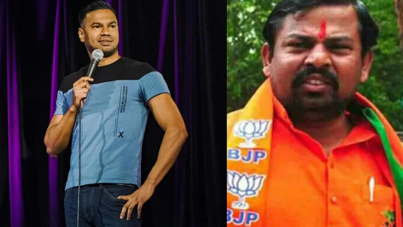 Comedian Daniel Fernandes and BJP leader Raja Singh