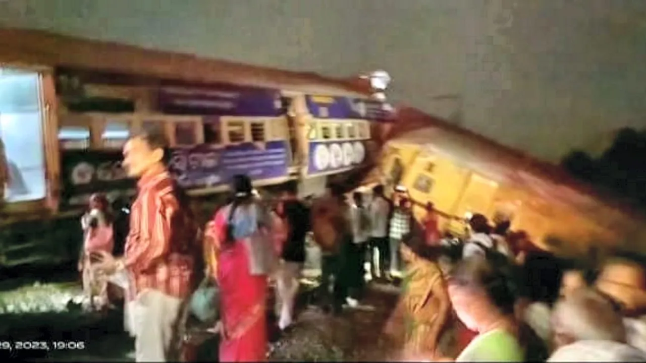 A passenger train going from Andhra Pradesh's Visakhapatnam to Rayagada derailed, in Vizianagaram district, Sunday, Oct. 29, 2023.