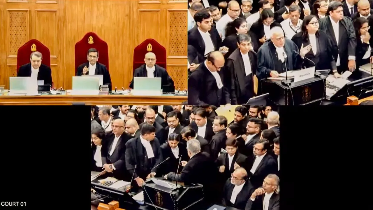 Supreme Court hearing a Suo moto case related to the alleged sexual assault and murder of a postgraduate trainee doctor in Kolkata, in New Delhi, Monday, Sept 9, 2024.