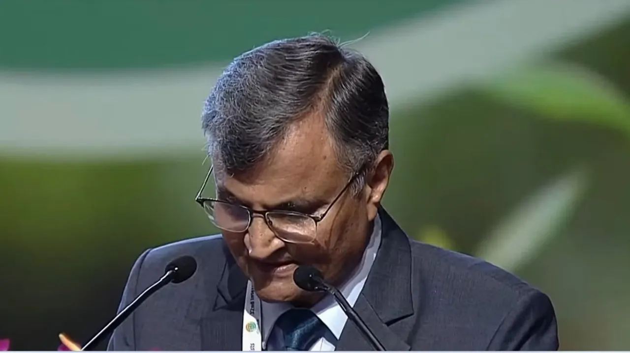 Niti Aayog member Ramesh Chand addressing the 32nd International Conference of Agricultural Economists