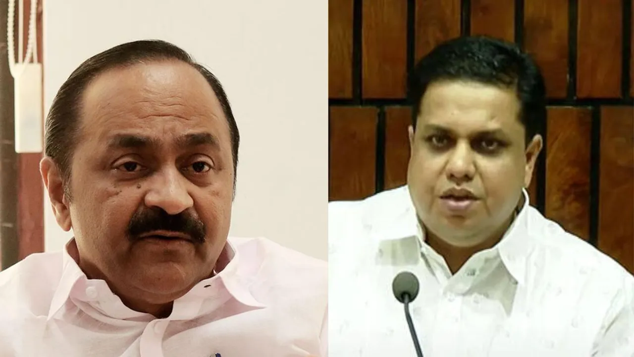 Leader of the Opposition in the Kerala Legislative Assembly V D Satheesan and Kerala Assembly speaker A.N Shamseer