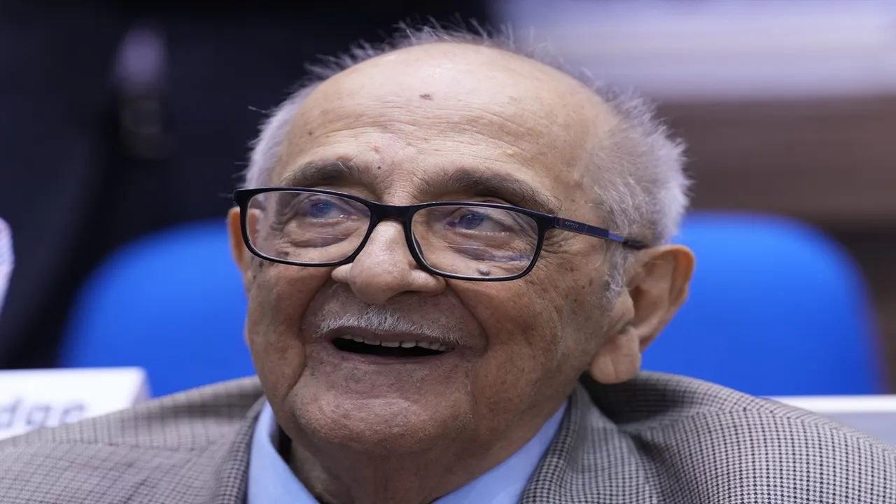 In this Sunday, Sept. 24, 2023 file photo, Jurist Fali Sam Nariman during the 'International Lawyers' Conference 2023, in New Delhi