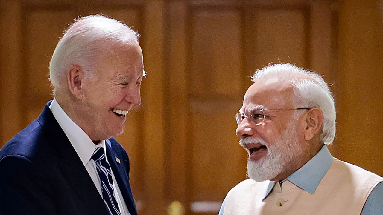 Joe Biden and Narendra Modi in New Delhi