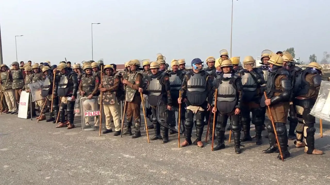 Farmers Protest Noida Police