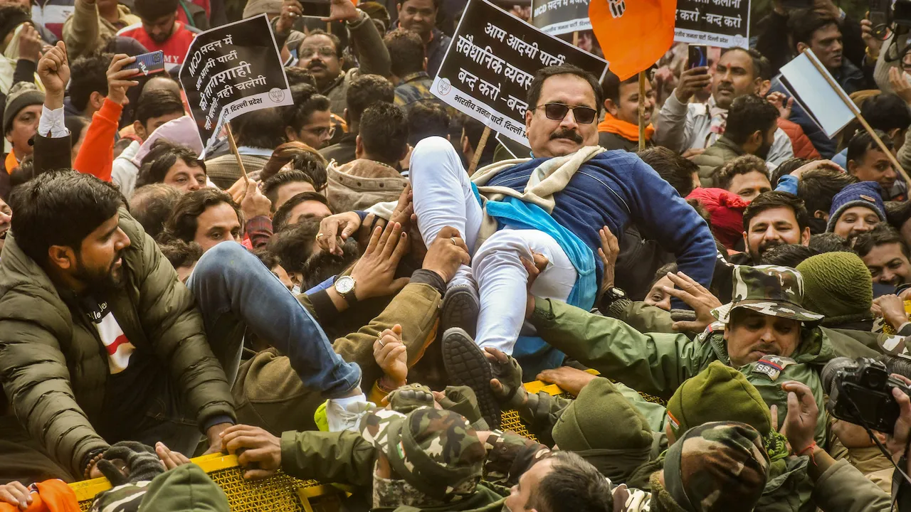 BJP protest in Delhi