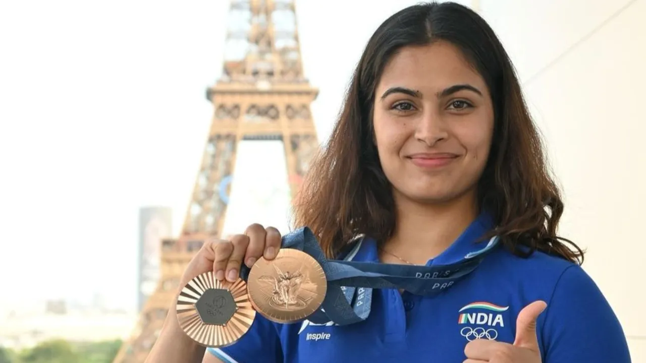Manu Bhaker with medals