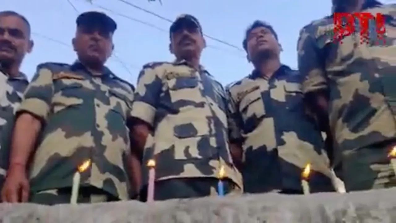 BSF jawan celebrate Diwali in Arnia