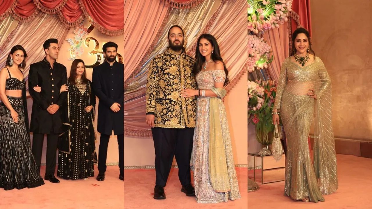 Ranbir Kapoor, Alia Bhatt, Aditya Roy Kapur and Madhuri Dixit, among others, attended the sangeet ceremony