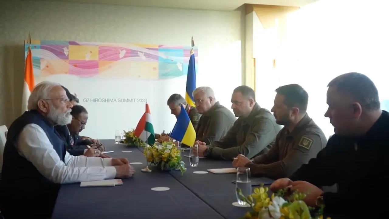 Narendra Modi meets Zelenskyy
