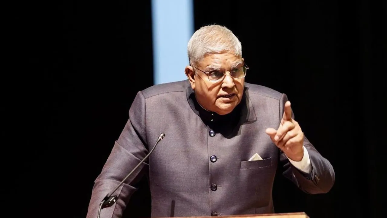 Vice President Jagdeep Dhankhar during a programme at Rashtriya Indian Military College (RIMC), in Dehradun, Sunday, Sept. 1, 2024.