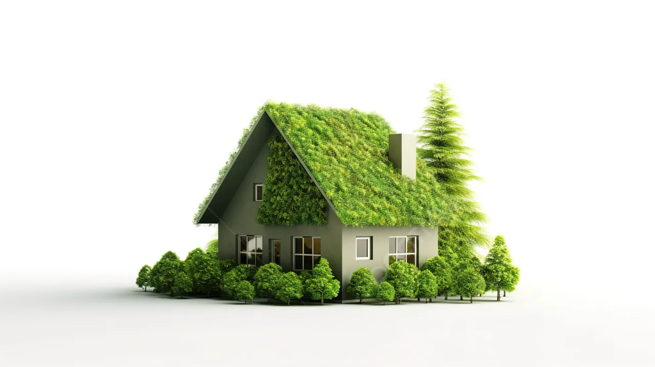 House and environment and trees