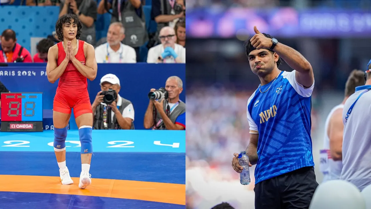 Vinesh Phogat and Neeraj Chopra