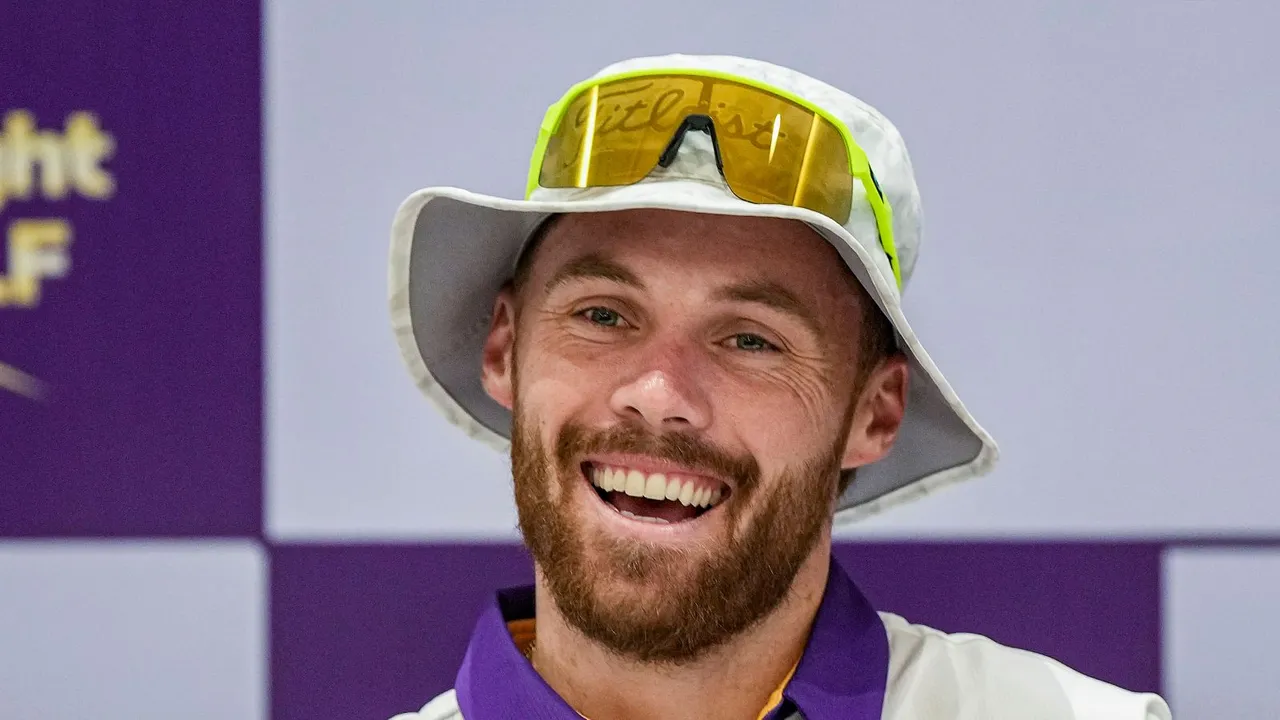 Kolkata Knight Riders cricketer Phil Salt during a press conference, at Royal Calcutta Golf Club, in Kolkata, Monday, April 22, 2024