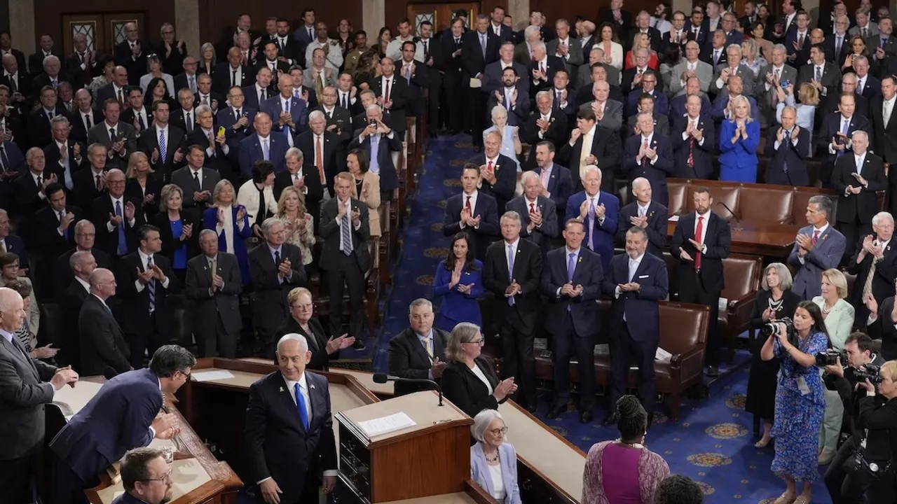 Benjamin Netanyahu addresses US Congress on July 24, 2024