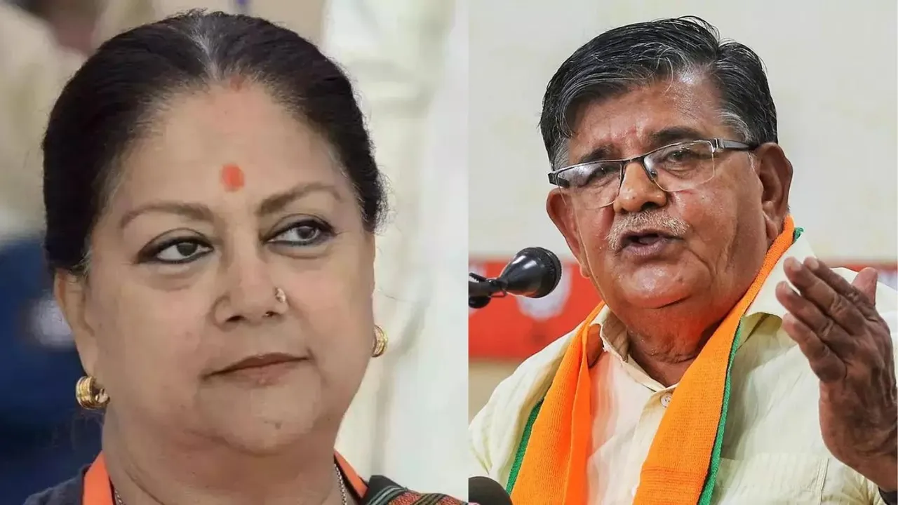 Vasundhara Raje meets Gulabchand Kataria