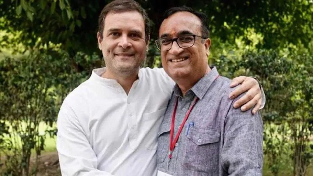 Rahul Gandhi with Ajay Maken