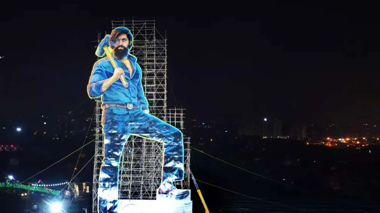 cutout of actor Yash Birthday