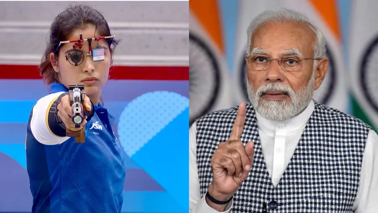Manu Bhaker Narendra Modi