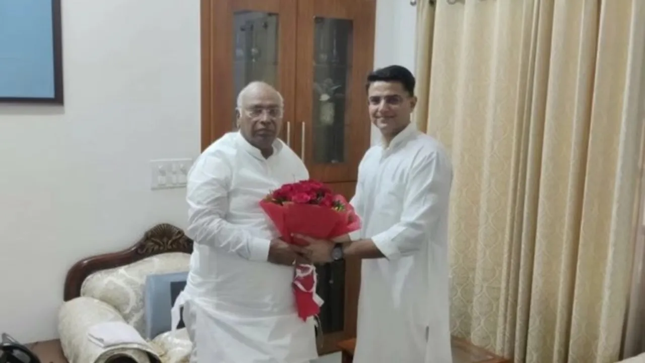 Sachin Pilot and Mallikarjun Kharge