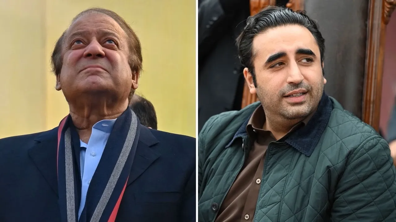 Former Pakistan PM Nawaz Sharif, PPP leader Bilawal Bhutto Zardari