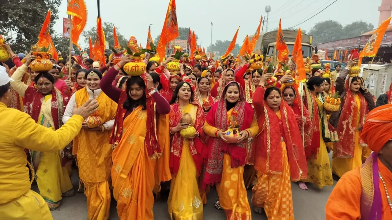 Ram Temple consecration Kalash Yatra Saryu River