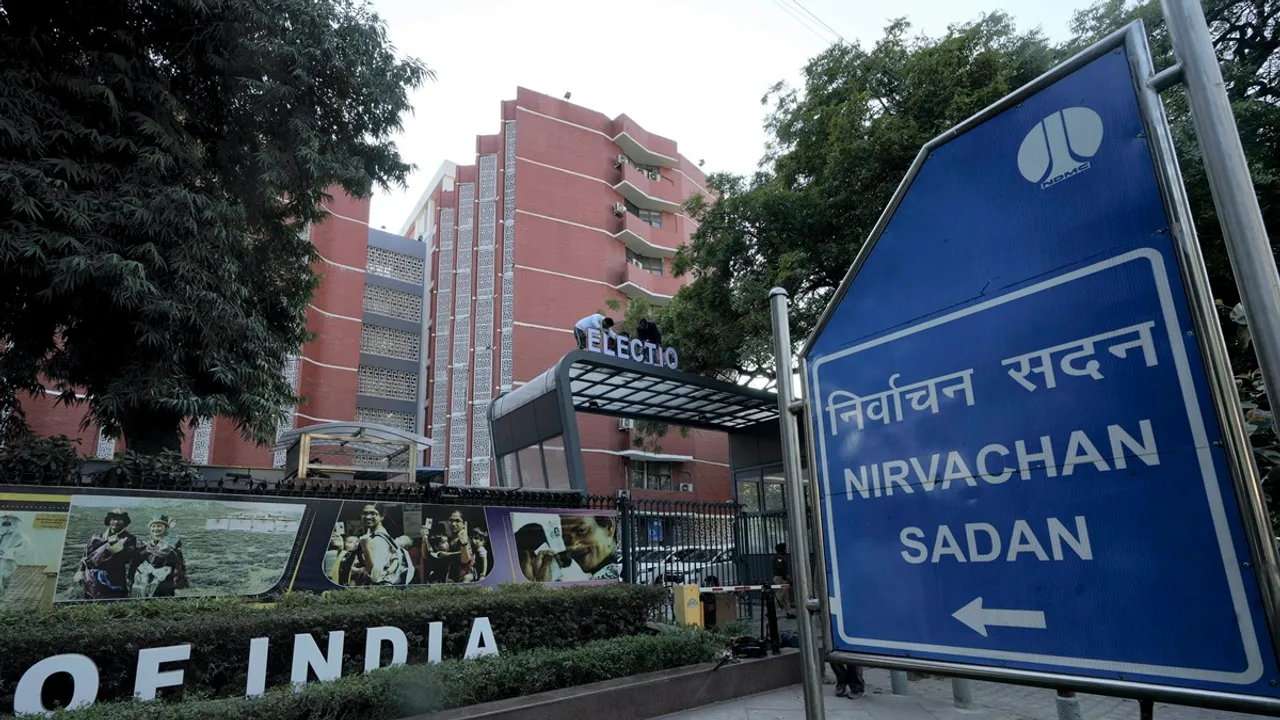 The Election Commission of India (ECI) building, in New Delhi, Wednesday, Feb. 28, 2024