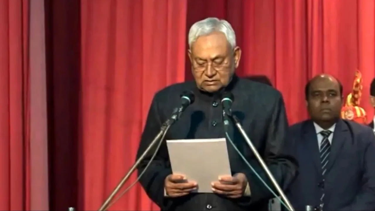 Nitish Kumar takes oath
