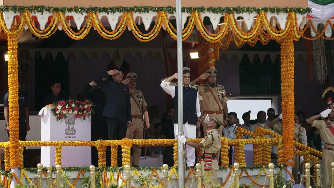 Assam Chief Minister Himanta Biswa Sarma hoisted the National flag