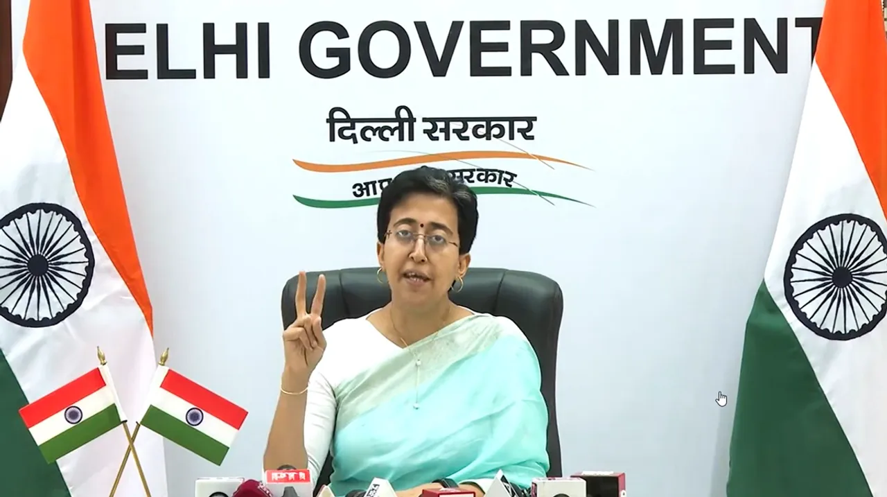 AAP leader Atishi addresses a press conference regarding Delhi's water crisis, Saturday, June 8, 2024.