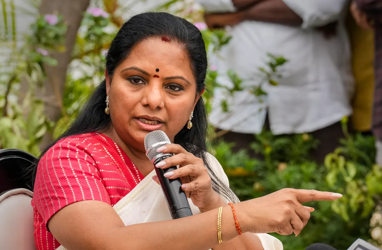 K Kavitha in Delhi BRS