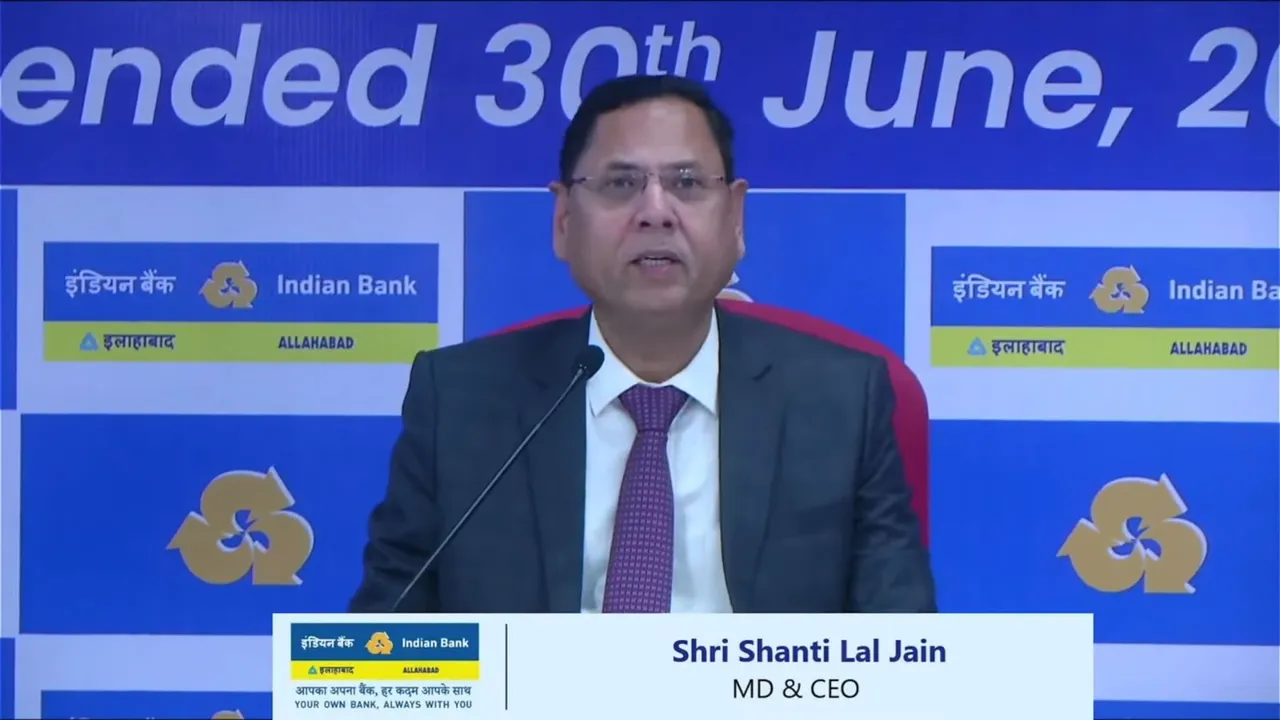Indian Bank Managing Director and CEO Shanti Lal Jain